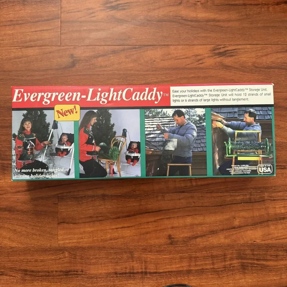 Brand New Vintage Evergreen Light Caddy Storage‎ Christmas Light Strand Holder